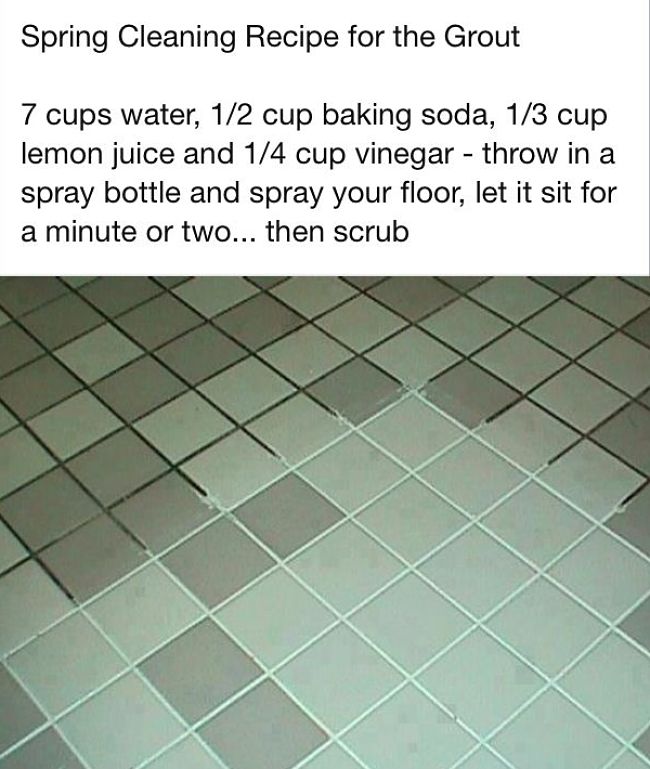 The best home remedy for cleaning grout - see more recipes here